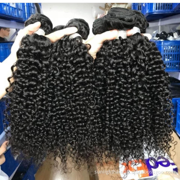 Mongolian Afro Kinky Curly Hair With Closure Curly Human Hair Bundles With Closure Sunlight Non Remy Hair 3 Bundles With Closure